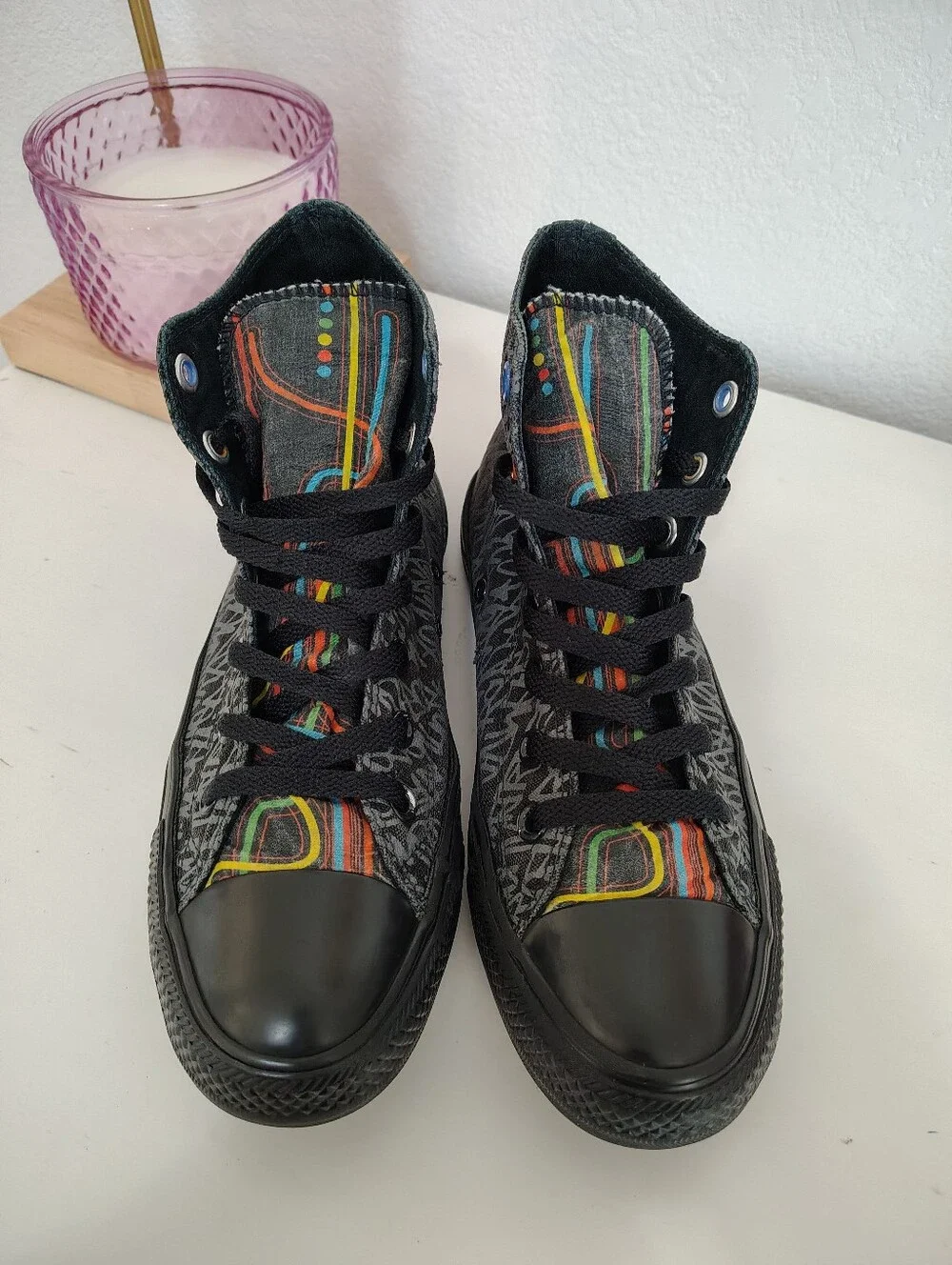 CONVERSE CHUCK TAYLOR ALL STAR "I LOVE NEW YORK" Graffiti SNEAKERS UNISEX M6/W8 - Picture 6 of 12